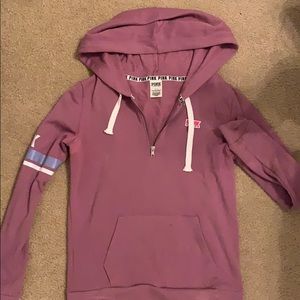 PINK quarter zip pull over